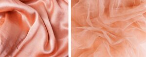 Votre mariage, au Florida Palace, à Marseille aux couleurs pantone de l'année 2024 : peach Fuzz : ici des exemples de tissus