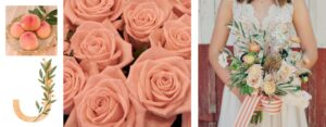 Votre mariage, au Florida Palace, à Marseille aux couleurs pantone de l'année 2024 : peach Fuzz : Fleurs, bouquet de mariée, idées déco pour votre faire-part